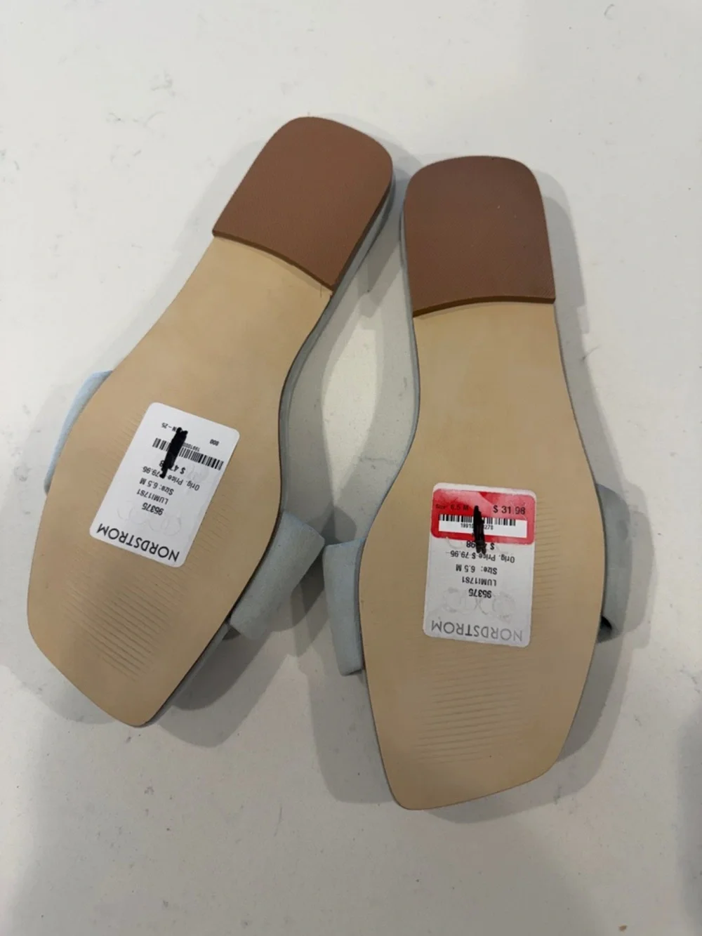 Women's Mint Slide Sandals - Soft Suede Strap Steve Madden 6.5 - Picture 3 of 3